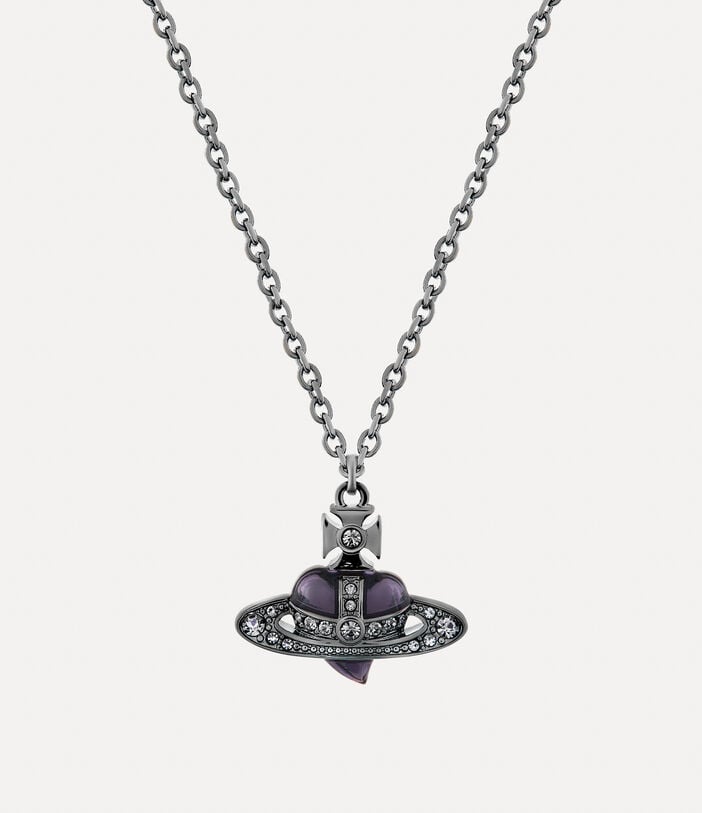 Vivienne Westwood MAN. DIAMANTE HEART PENDANT NECKLACE